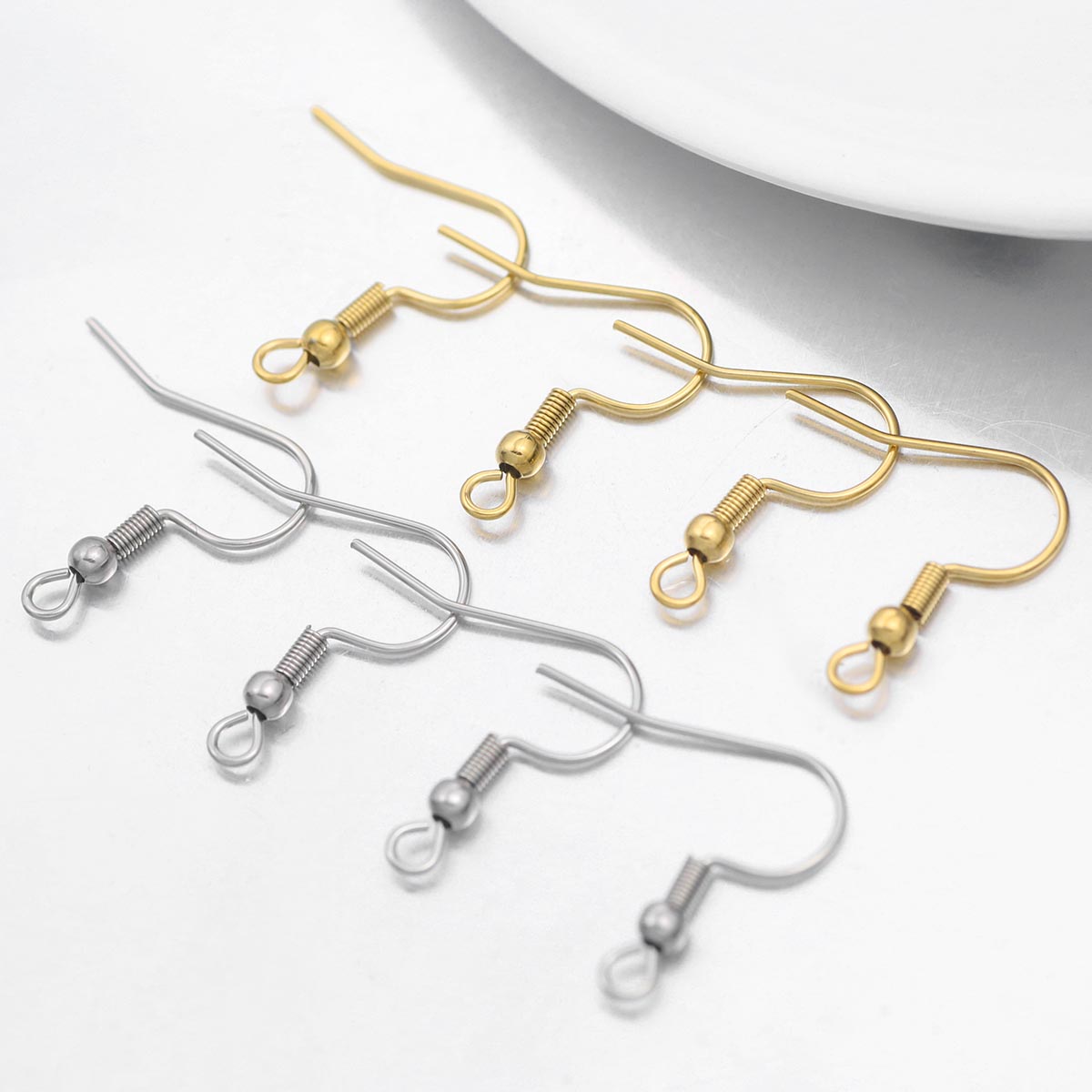 Drop Earrings - 10-20 Pz 19x21mm In Acciaio Inox
