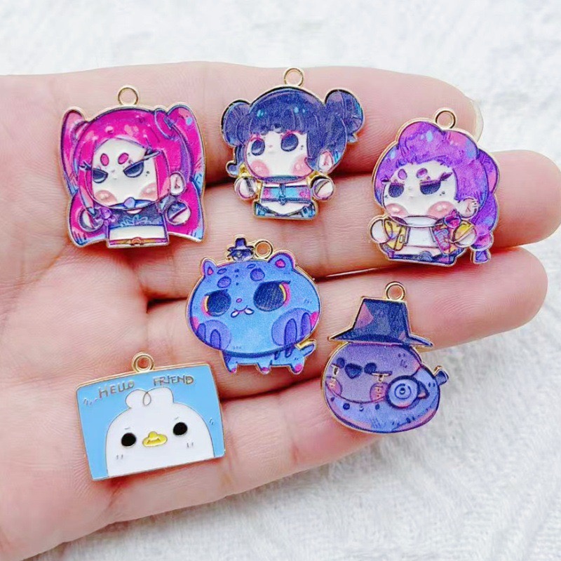 Drop Earrings - 10 Pezzi Ciondoli Cartoon Anime in