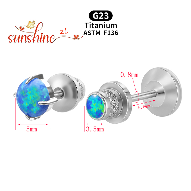 2PCS ASTM F136 Titanio Opale P - Opal Earrings Dangle recensione e prezzo