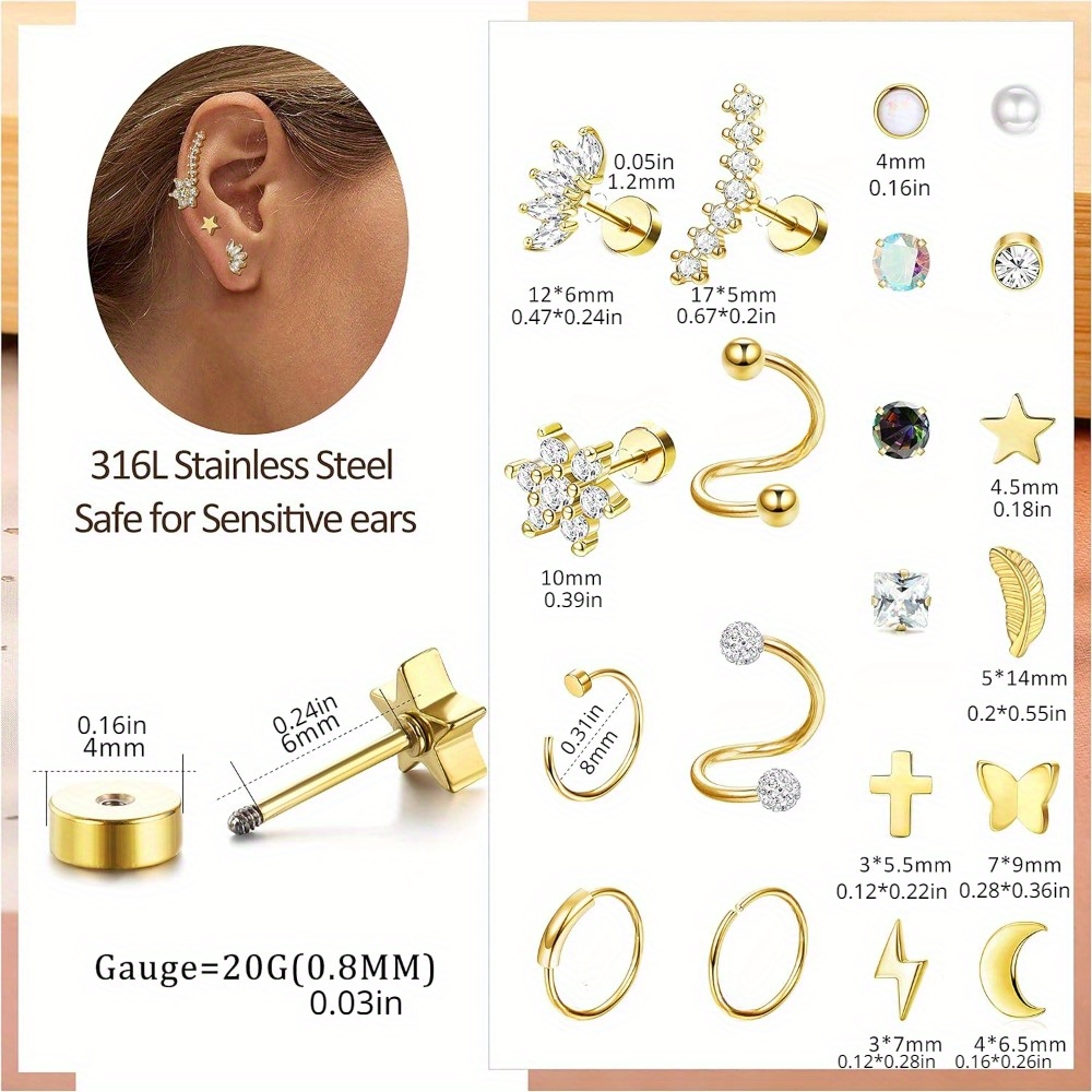 Drperfect 20G orecchini in acc - Opal Earrings Dangle recensione e prezzo